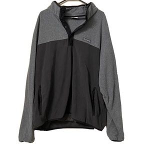 Men's Columbia Half Snap Pullover, Gray & Black